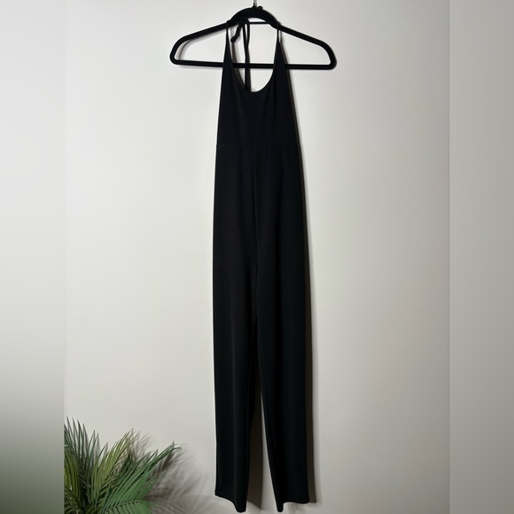 Michael Costello Women’s Black Jumpsuit Halter - Picture 1 of 4